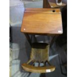 Vintage child’s desk with lifting top and chair