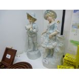 Two Porcelain figures vases