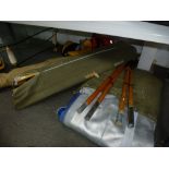 Klepper Aerius - a vintage folding kayak probably 1950s complete with sail, life jackets etc