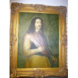 A modern portrait of 18th century Nobleman, unsigned in decorative gilt frame, 120 X 90cms.
