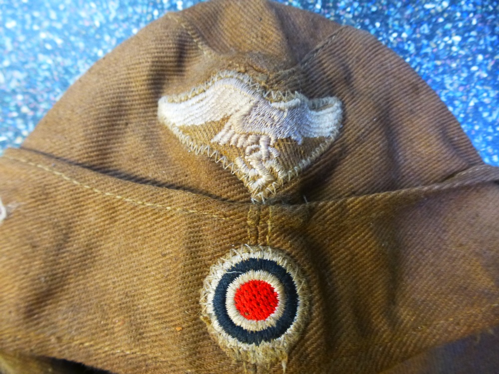 WW2 Style Luftwaffe D.A., Africa Corps, Side Cap dated 1940 - Image 3 of 3