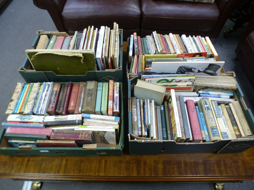 Four trays of assorted books, mainly children’s