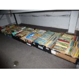 A quantity of Enid Blyton children's books, a tray of Hardy Boys paperbacks and a large quantity