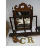 Craved Duckhead bottle opener, a Victorian Rosewood folding music stand, a dressing mirror and two