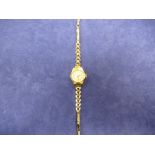 Lady's Roamer wristwatch in 9ct yellow gold case and articulated strap, stamped 375, gross weight