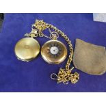 Gold plated half hunter pocket watch, James Walker, Admiralty, London, together with an Avia