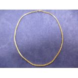 9ct yellow gold articulated neckchain, stamped 375, 7.6g approx 20cm long