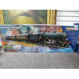 Hornby '00' gauge; a football special electric train set, boxed