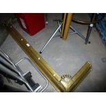 Brass fire fender in fan decoration