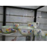 A small quantity of Clarice Cliff 'Spring' including jugs, bowl, egg cups, etc