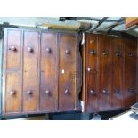 A Victorian mahogany chest having two short and three long drawers and one other with the same