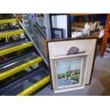 A quantity of framed and glazed prints on various themes