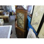 Mahogany glazed corner cupboard