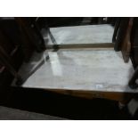 Vintage mahogany mirror back marble top washstand