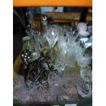 One box of glassware and stainless steel cutlery, etc