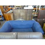 Blue upholstered 2 seat sofa