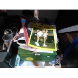 Box of vintage adult material, glamour girl calendars, etc