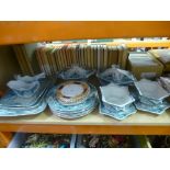 A small quantity of Argyle F & Sons Green and White Chinaware, to include plates, serving dishes