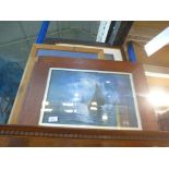 Quantity of pictures, some framed and glazed including pair of ship pictures