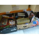 Three boxes sundry items boxed vintage child's film projector and film library