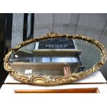 Large oval gilt framed mirror