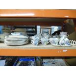 A large quantity of Masons china, to include plates, cups, bowls, cheese dish, etc