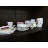 Small quantity of china including Clarice Cliff Chelsea Rose bowl, Coalport, etc