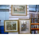 Three framed and glazed prints of country scenes