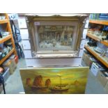 A quantity of pictures of mixed themes and oriental oil painting