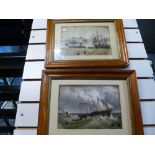 Two small framed and glazed prints and ships at sea