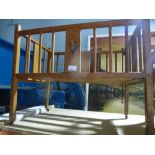 Three chairs, folding cot, rectangular coffee table