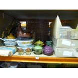 Pyrex dinnerware, Sylvac style kitchen storage jars, stoneware pots, etc