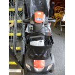 An Invacare mobility scooter 'Orion Pro' model, with swivel seat, and charger