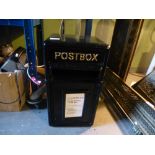 Black postbox - 270mm deep