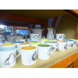 A Susie Cooper teaset comprising of coffee pot, tea pot, milk jug, cups, plates, etc