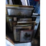A quantity of mostly framed and glazed pictures to include coastal scenes, birds etc