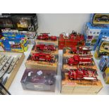 Matchbox 'Models of Yesteryear' seven boxed fire engines and one other by Atlas