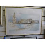 Three original pencil signed limited edition prints by Intercraft Designs, one being a view of