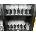 Thomas Webb; a quantity of lead crystal Royal cut glasses, including twenty two red wine - 82 in