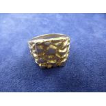 Gents 9ct yellow gold keeper ring, marked 375, size Z, weight 7.8g
