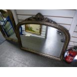 A modern Victorian style over mantel mirror, 105cms