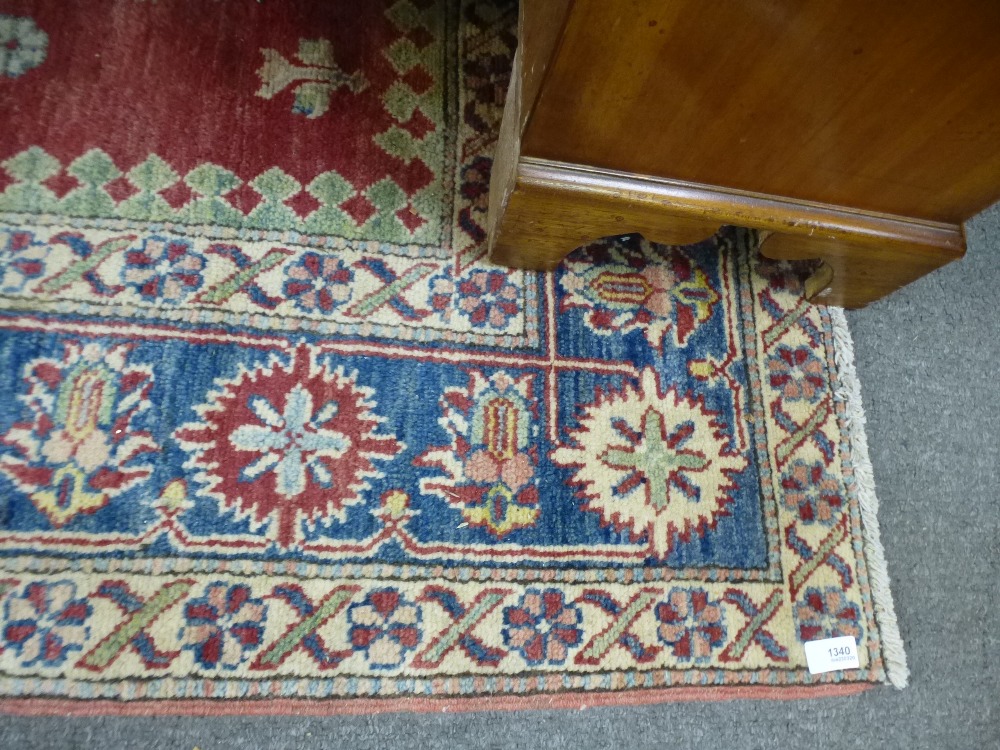 A modern Afghan rug having Caucasian design, 258 x 177 cms - Image 2 of 3