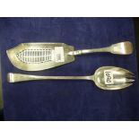 George III silver fish slice, London 1814, William Eley, William Fearn & William Chawner, 5 ozt,