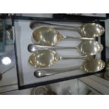 Set of 5 silver spoons wt 8.75 oz hallmarked Sheffield 1870 marked W and H