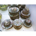 A quantity of Chinese Canton plates, bowls and similar, some 19th Century approx 80 plus pieces