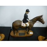 A Beswick model of 'Psalm' with rider, Ann Moore