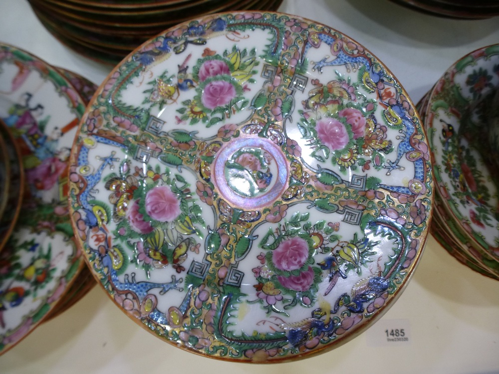 A quantity of Chinese Canton plates, bowls and similar, some 19th Century approx 80 plus pieces - Image 2 of 4