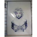 A limited edition pencil signed print of Madonna, 242/250, 52.5 x 81.5cms