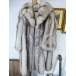 A Hickleys vintage Fur coat possibly Silver Fox with hat and one other coat