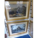 Two early 19th century watercolours of North Wales and Devon views each dated on the mount 1818,